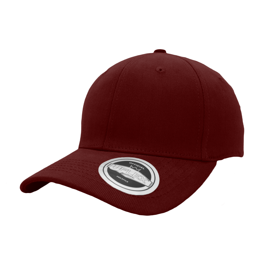 The-Cap-Company-Uflex-Prostyle-6-Panel-Fitted-Burgundy
