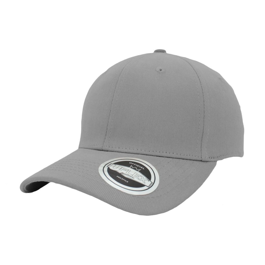 The-Cap-Company-Uflex-Prostyle-6-Panel-Fitted-Grey