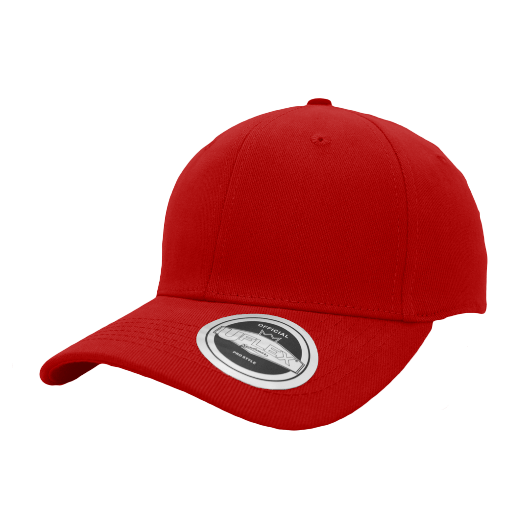 The-Cap-Company-Uflex-Prostyle-6-Panel-Fitted-Red