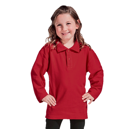 KIDS 175g Pique Knit Long Sleeve Golfer