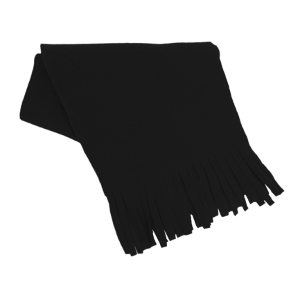 The-Cap-Company-Polar-Fleece-Tassel-Scarf-Black