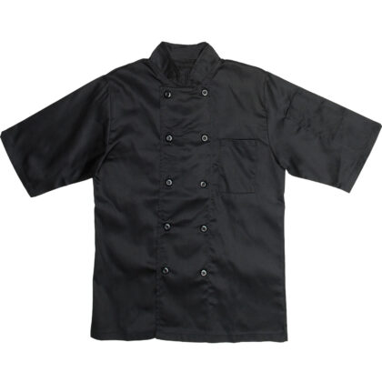 The-Cap-Company-Short-Sleeve-Chef-Jacket-Black