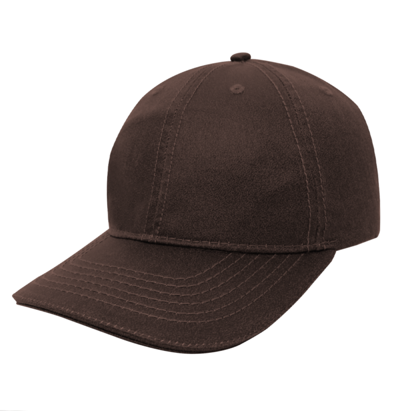 The-Cap-Company-Washed-Oil-Skin-6-Panel-Brown