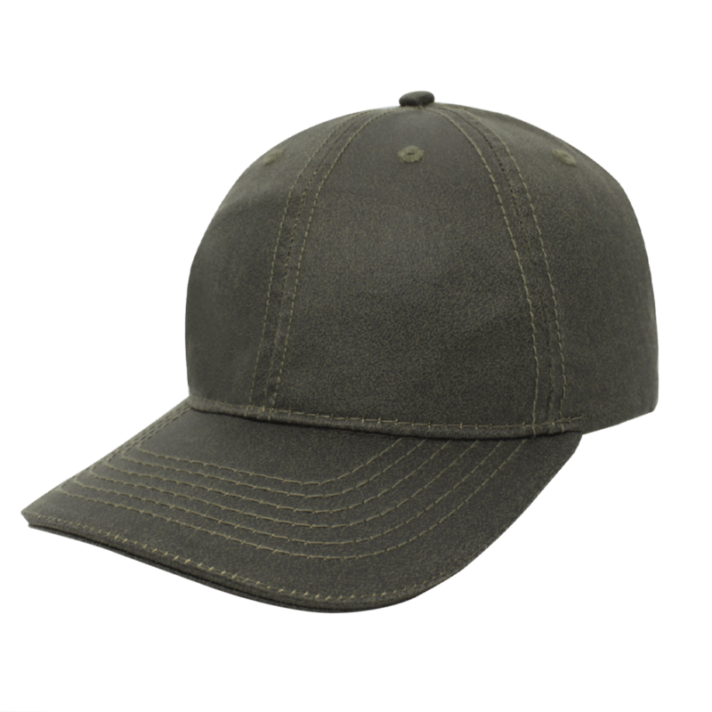 The-Cap-Company-Washed-Oil-Skin-6-Panel-Olive