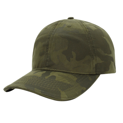 The-Cap-Company-Washed-Oil-Skin-6-Panel-Camo-Green