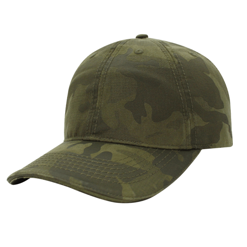 The-Cap-Company-Washed-Oil-Skin-6-Panel-Camo-Green