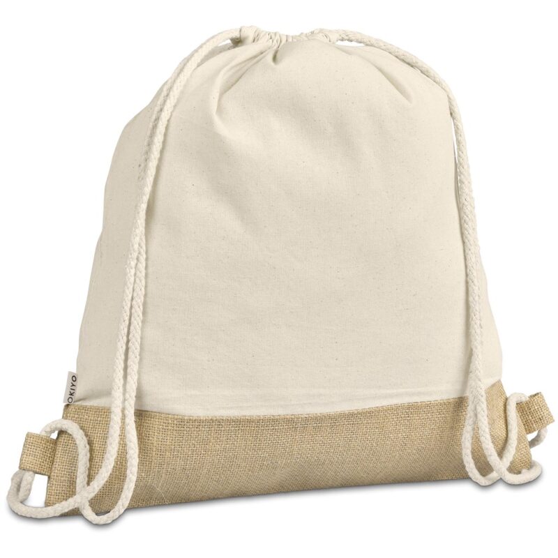 Okiyo Bijin Jute & Cotton Drawstring Bag - Image 4