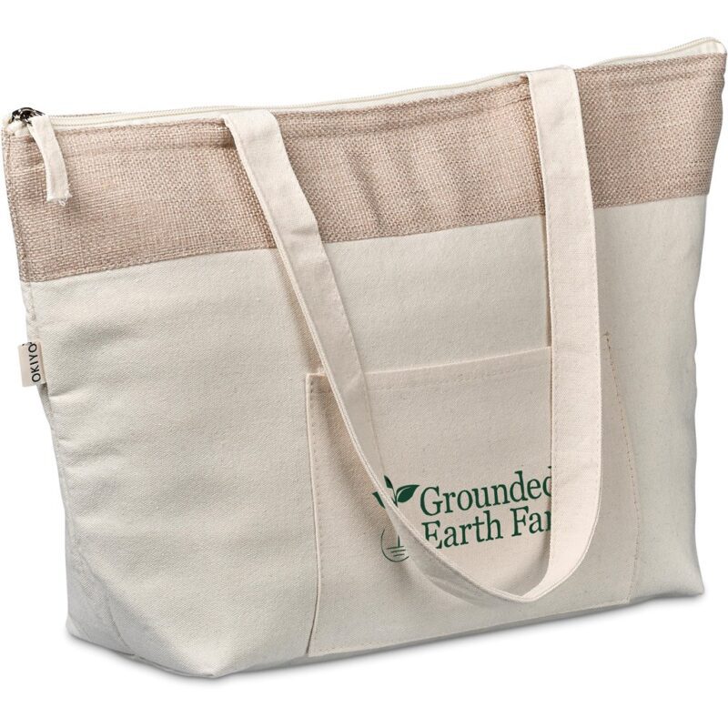 Okiyo Arshi Cotton & Jute 12 Can Lunch Cooler - Image 4