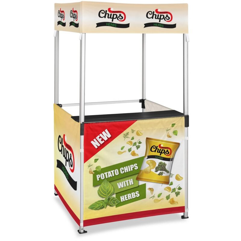 Ovation Sublimated Gazebo 1m X 1m Kiosk - 3 Half-Wall Skins - Image 42