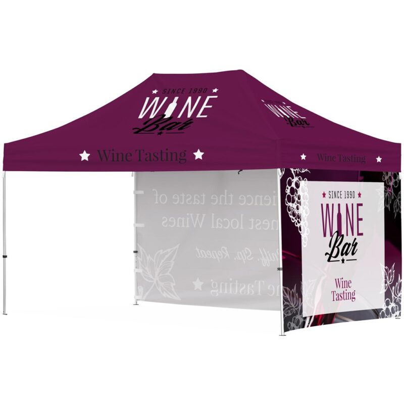 Ovation Sublimated Gazebo 4.5m X 3m - 1 Long Full-Wall Skin - 1 Short Full-Wall Skin - Image 3