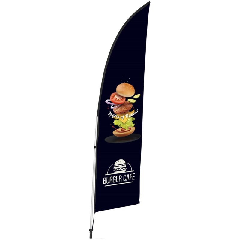Legend 2M Sublimated Arcfin Double-Sided Flying Banner - 1 complete unit - Image 2