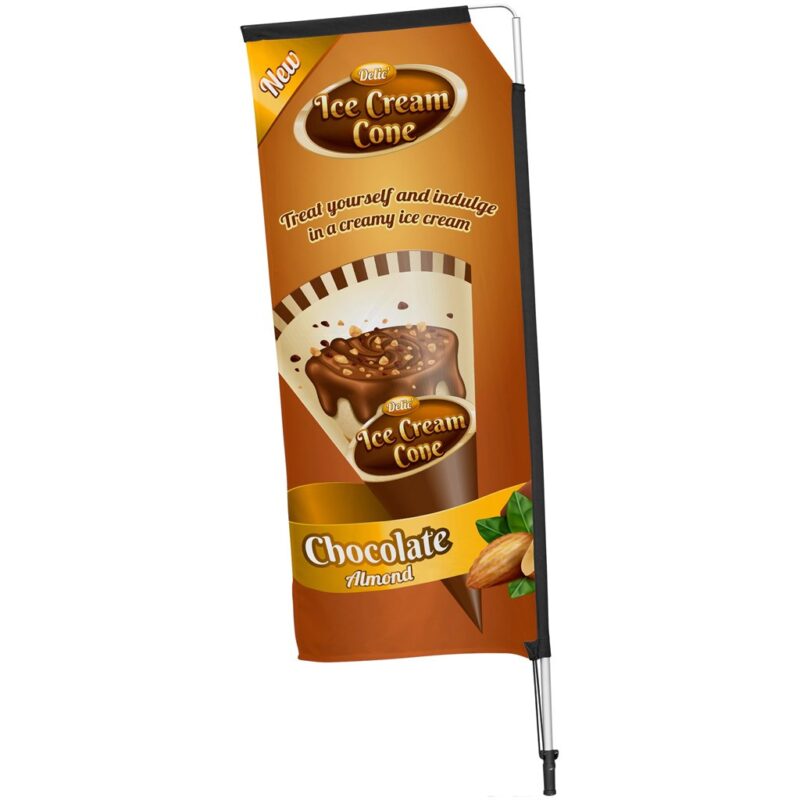 Legend 2M Sublimated Telescopic Double-Sided Flying Banner - 1 complete unit - Image 4