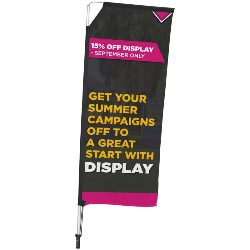 Legend 2M Sublimated Telescopic Double-Sided Flying Banner - 1 complete unit - Image 6