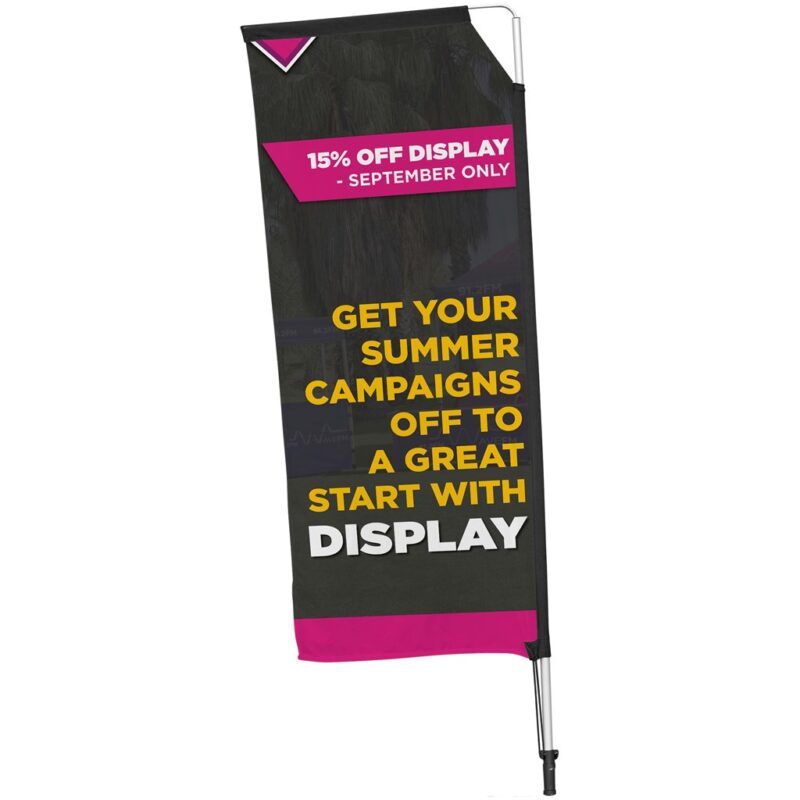 Legend 2M Sublimated Telescopic Double-Sided Flying Banner - 1 complete unit - Image 7