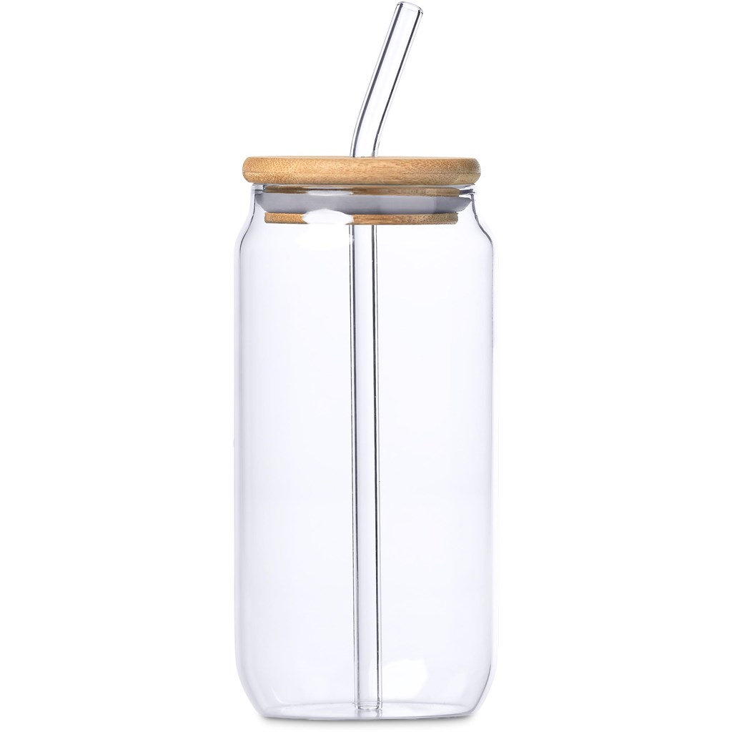 Okiyo Natsu Glass & Bamboo Tumbler & Straw - 500ml - Image 3