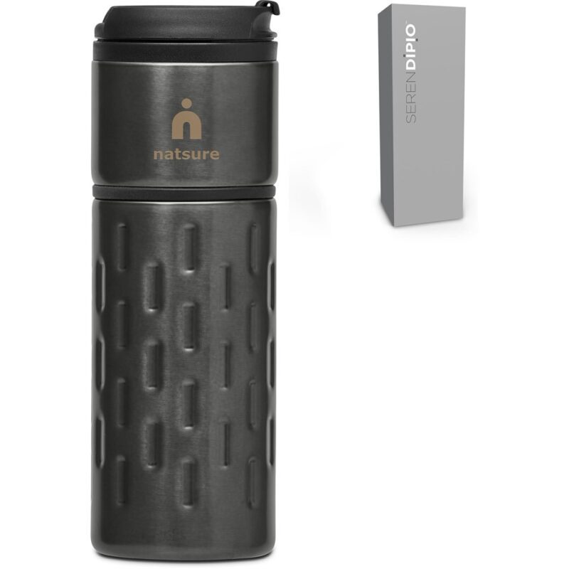 Serendipio Binary Stainless Steel & Plastic Double-Wall Tumbler - 450ml - Image 5