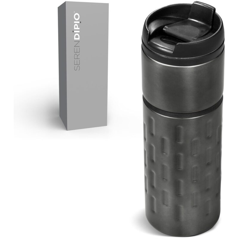 Serendipio Binary Stainless Steel & Plastic Double-Wall Tumbler - 450ml - Image 10