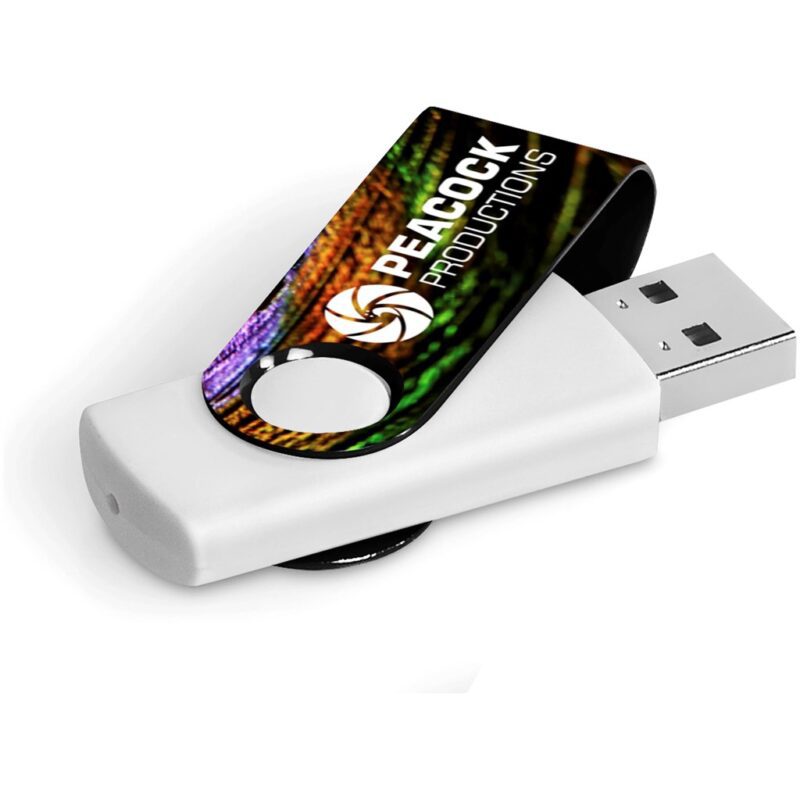 Axis Gyro White Flash Drive - 4GB - Image 4