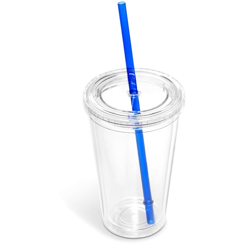 Malibu Double-Wall Frosted Straw Tumbler - Image 3