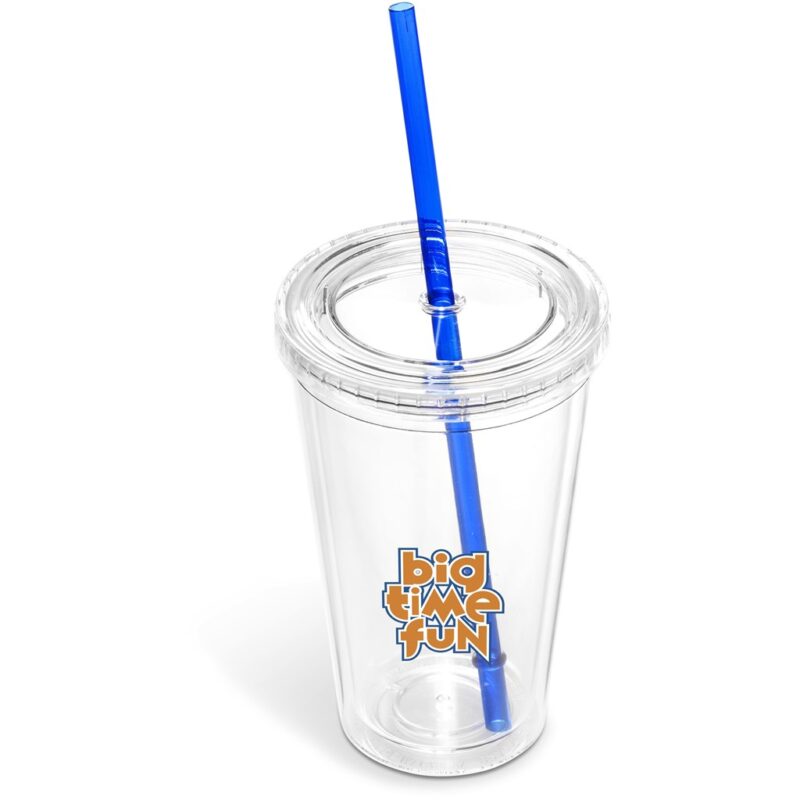 Malibu Double-Wall Frosted Straw Tumbler - Image 2