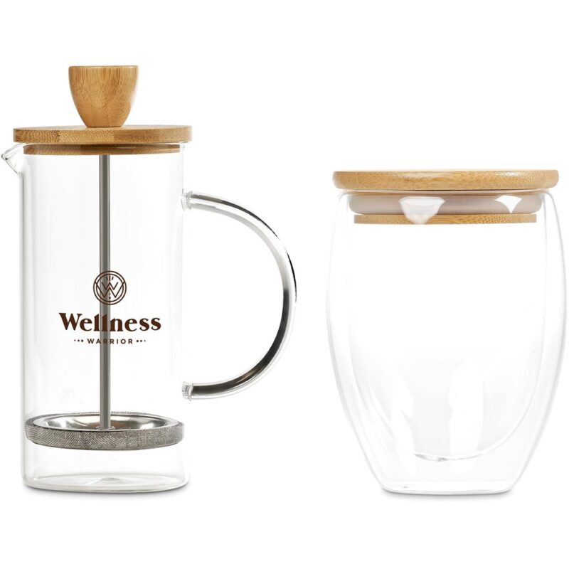 Okiyo Aibo Glass & Bamboo Coffee Set - Image 4