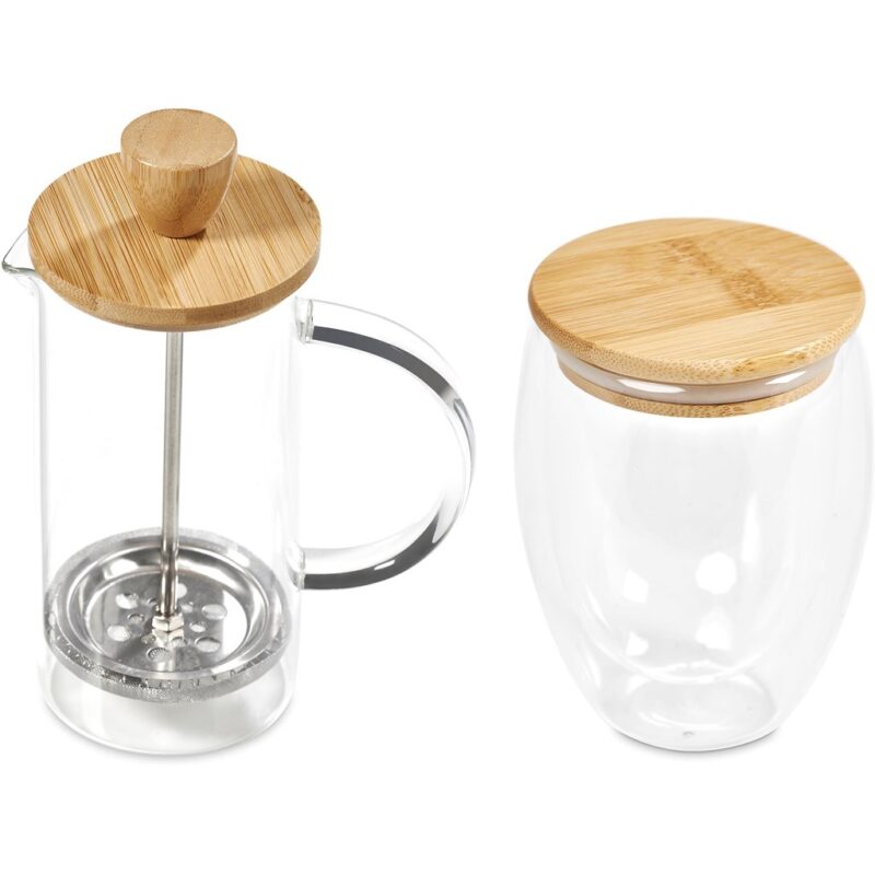 Okiyo Aibo Glass & Bamboo Coffee Set - Image 6