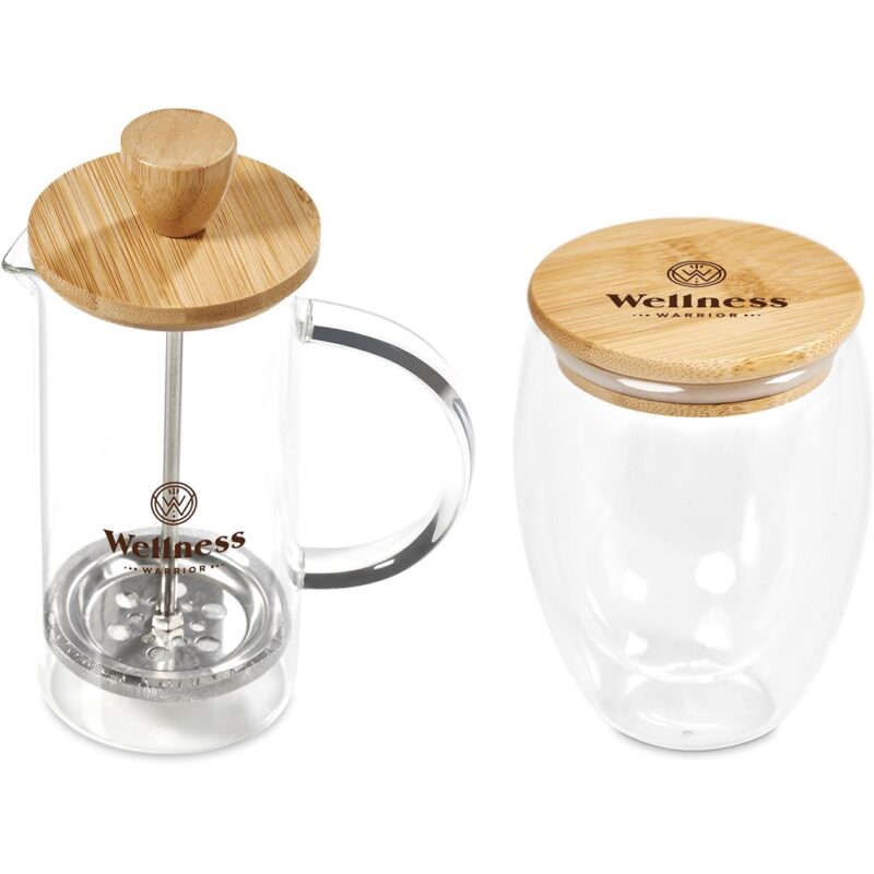 Okiyo Aibo Glass & Bamboo Coffee Set - Image 7