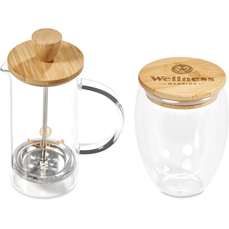 Okiyo Aibo Glass & Bamboo Coffee Set - Image 5