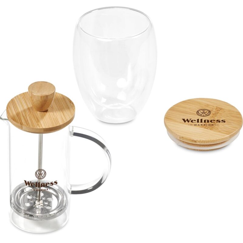 Okiyo Aibo Glass & Bamboo Coffee Set - Image 10