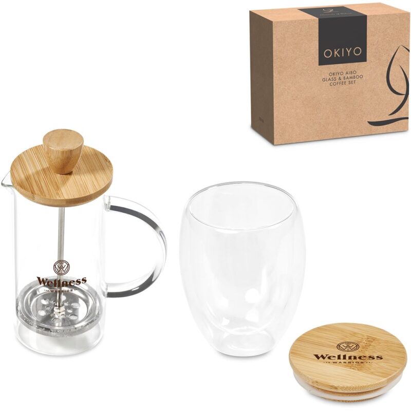 Okiyo Aibo Glass & Bamboo Coffee Set - Image 27