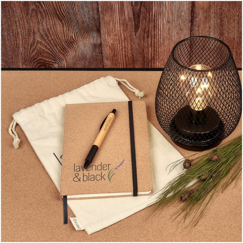 Okiyo Noto Cork & Bamboo Notebook & Pen Set - Image 4