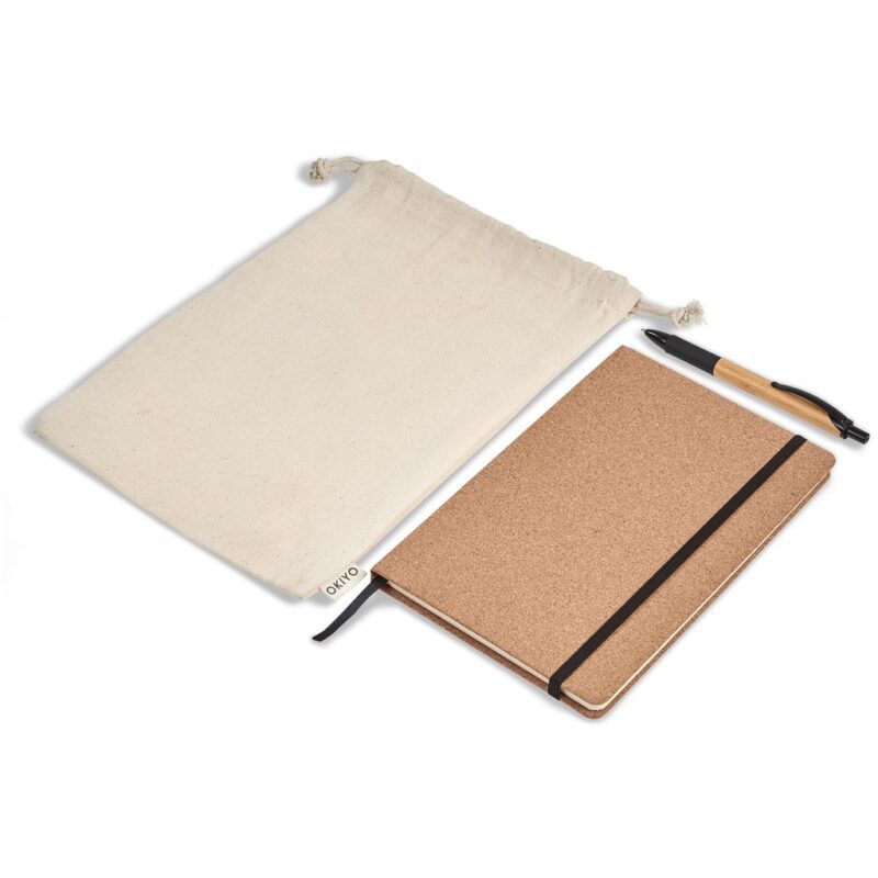 Okiyo Noto Cork & Bamboo Notebook & Pen Set - Image 6