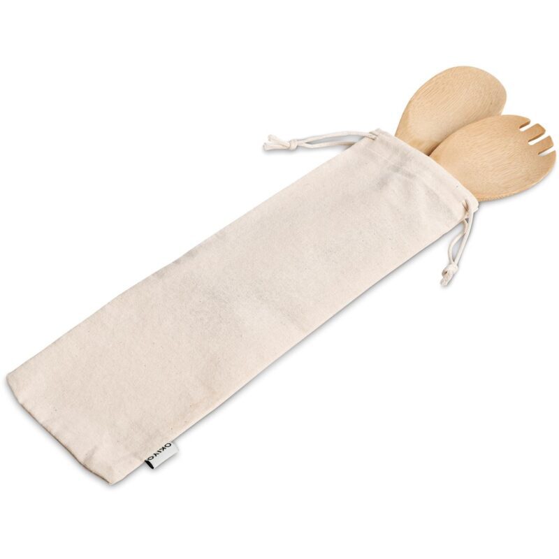 Okiyo Shinsen Bamboo Salad Servers - Image 5