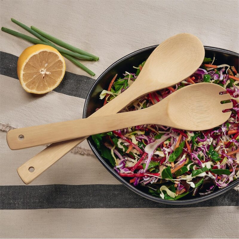 Okiyo Shinsen Bamboo Salad Servers - Image 8