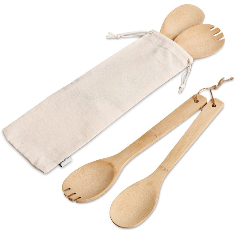 Okiyo Shinsen Bamboo Salad Servers - Image 9
