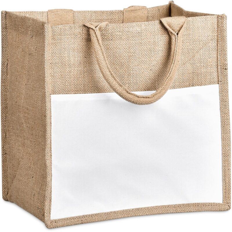 Okiyo Nuri Sublimated Pocket Jute Tote - Image 4
