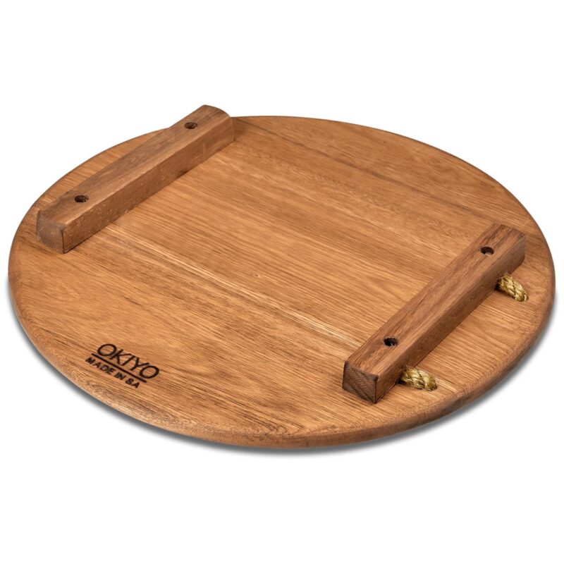 Okiyo Homegrown Medium Round Hardwood Food Platter - Image 3