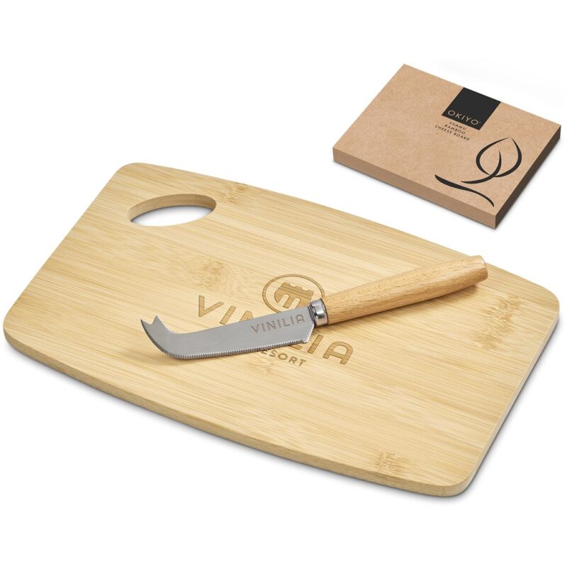 Okiyo Edamu Bamboo Cheese Board Set - Image 6