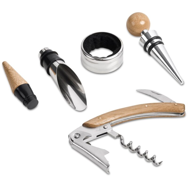 Okiyo Budonoki Bamboo Wine Accessories set - Image 8