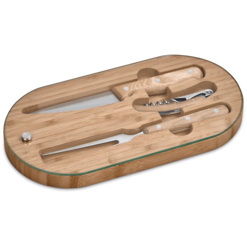 Okiyo Suraisu Bamboo Food & Wine Set - Image 4