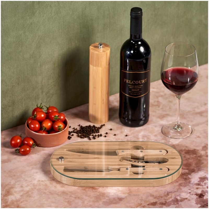 Okiyo Suraisu Bamboo Food & Wine Set - Image 16