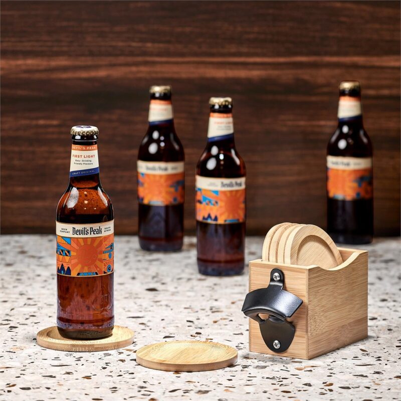 Okiyo Kanpai Bamboo Coaster & Bottle Opener Set - Image 22