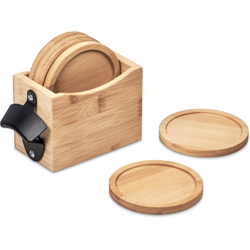 Okiyo Kanpai Bamboo Coaster & Bottle Opener Set - Image 24