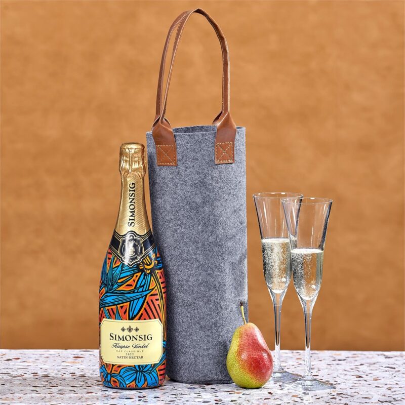 Okiyo Tahada RPET Felt Wine Tote - Image 7