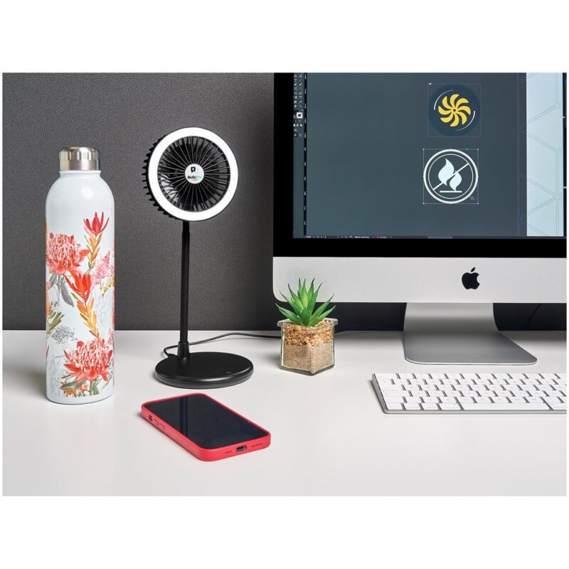 Light Breeze LED Ring Light Desk Fan - Image 4