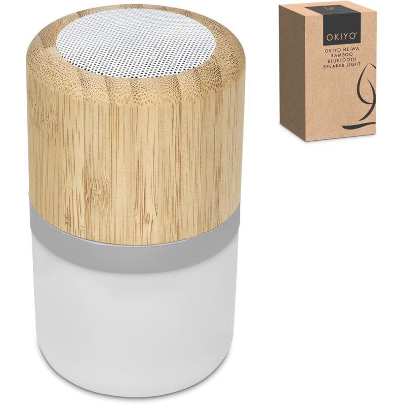 Okiyo Heiwa Bamboo Bluetooth Speaker & Night Light - Image 3