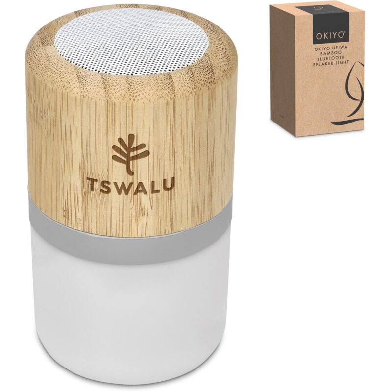 Okiyo Heiwa Bamboo Bluetooth Speaker & Night Light - Image 2