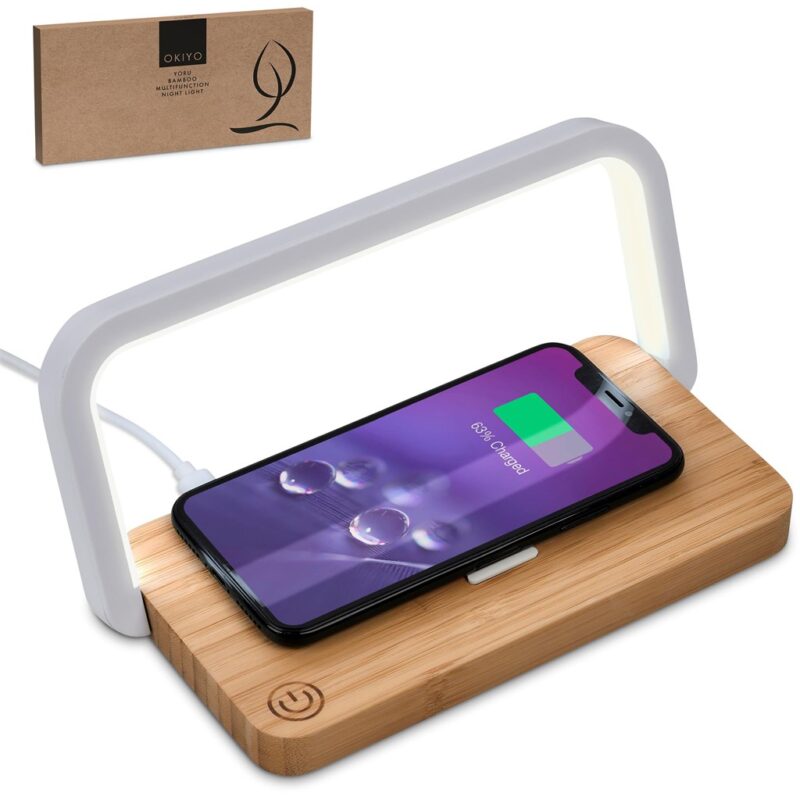 Okiyo Yoru Bamboo Wireless Charger & Night Light - Image 24