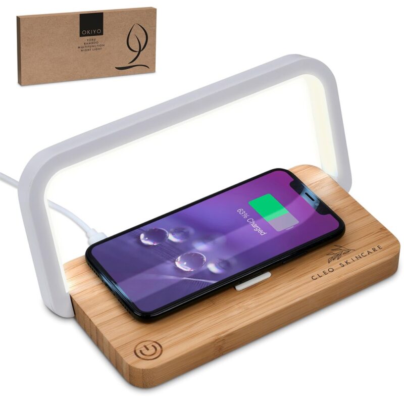 Okiyo Yoru Bamboo Wireless Charger & Night Light - Image 25