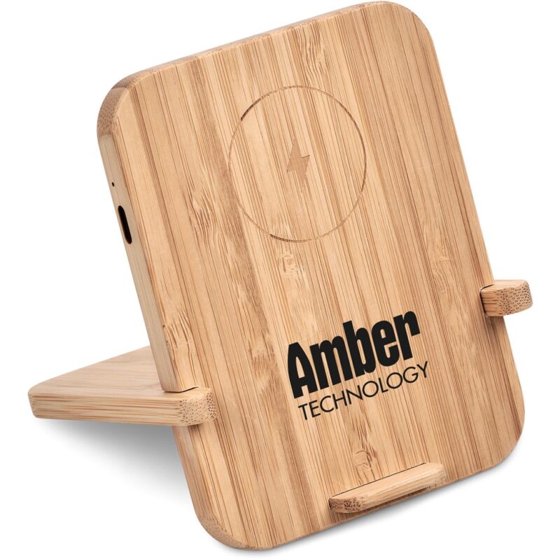 Okiyo Noryoku Bamboo Wireless Charging Phone Stand - Image 4